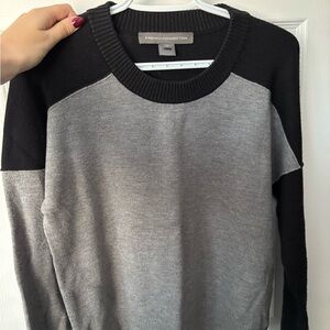 French Connection Black and Gray Sweater
